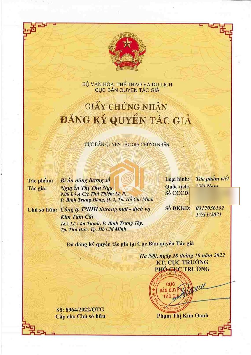 Giấy chứng nhận đăng ký quyền tác giả